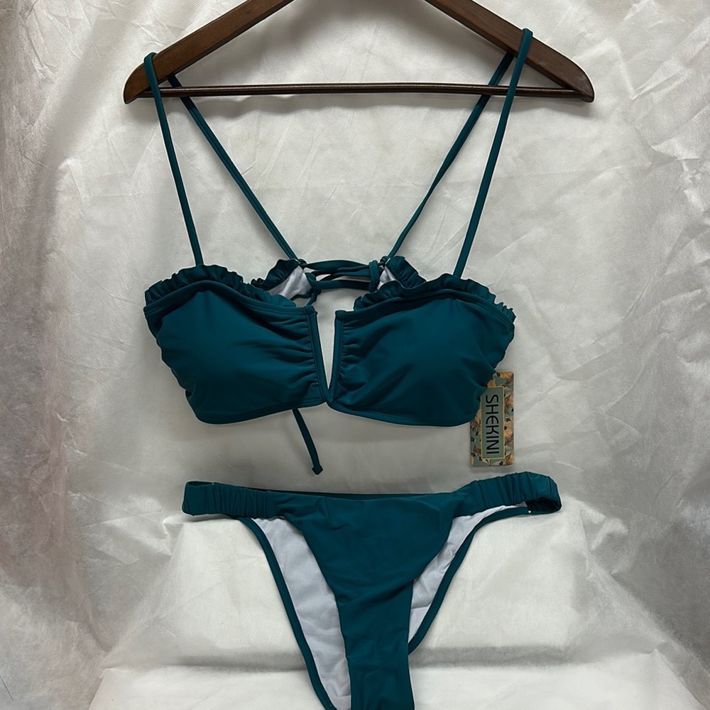Shekini Teal Bikini Set